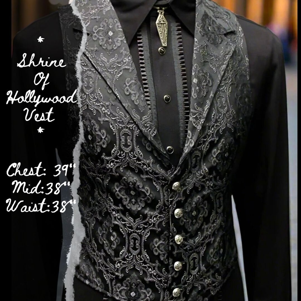 Shrine of Hollywood Black Gothic Vest